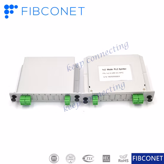 Répartiteur PLC à Fiber optique de Type Cassette de haute qualité, connecteur 1*2 SC/PC 09mm avec une excellente uniformité et fiabilité